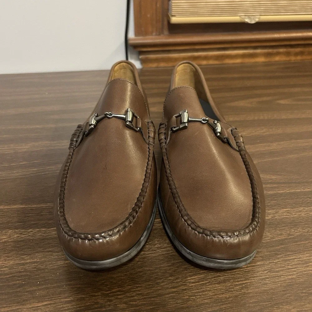 Peter Millar Bit Loafer Crown Leather Shoes Men's Sz. 13M Brown Driving Slip On